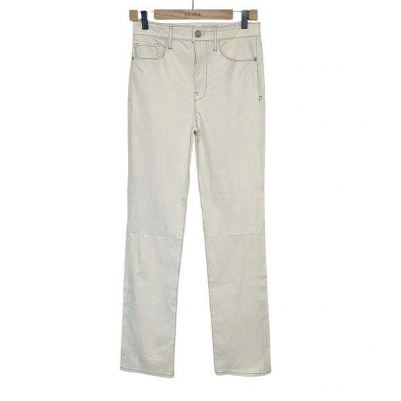 FRAME le high  straight faux leather pants , sz 27 - Picture 3 of 11